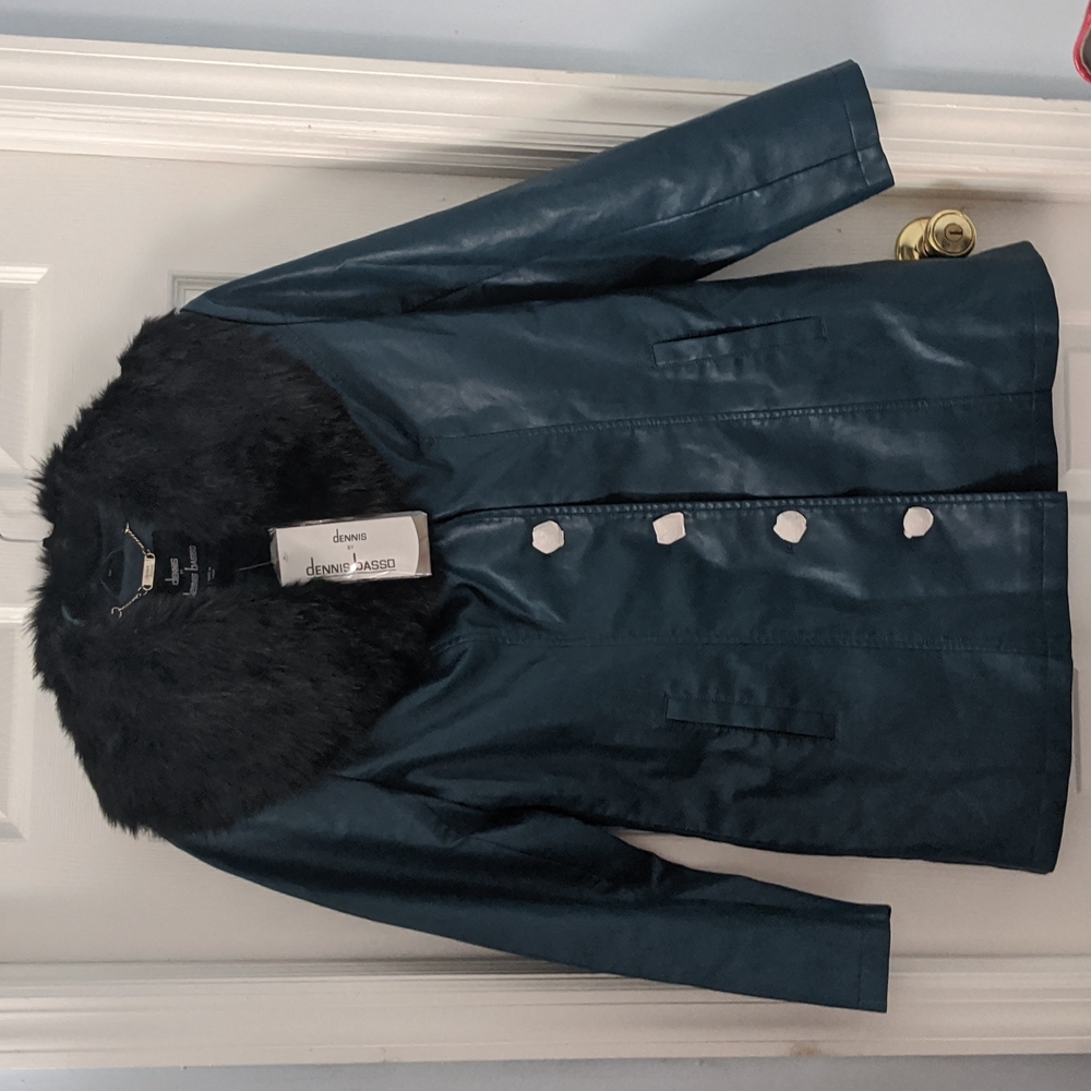 Jacket Dennis Basso Faux Leather Size S